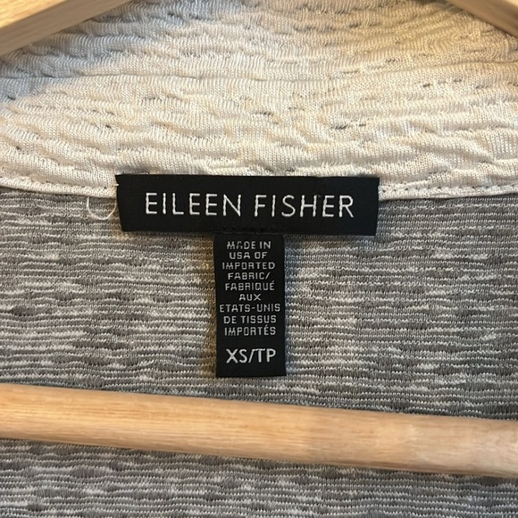 Eileen Fisher Notch Collar Jacket Textured Boxy Bracelet Length Sleeves SZ XS - Picture 5 of 7